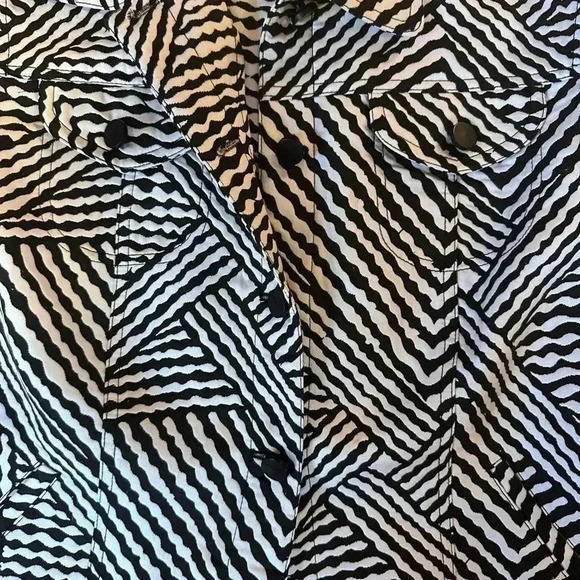 Ruby Rd Geometric Printed Button Up Jacket Size 12 - Picture 3 of 5